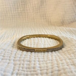 Gold Michael Kors snap bracelet